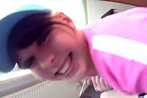 Lindsey Love showing off fitness moves with wild cumshots