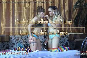 Candy-girls treiben es mit 2 jungs - spm amandacarmela tr140