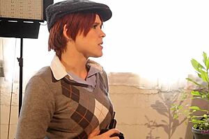 Redhead Photographer Joins Ebony Lesbians In Threesome Muff Diving