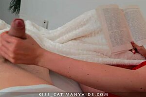 Step son got off with step mom’s help in shared bed.