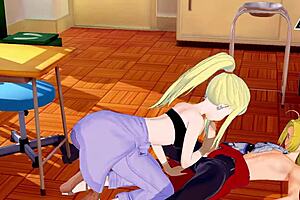 koikatsu blonde petite teen gives fast handjob to monster cock in full metal alchemist uncensored anime