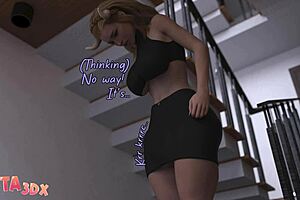 in futa3dx, the blonde babe grows a cock and fucks her friends