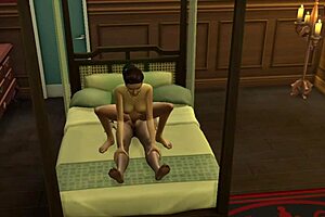 santu aunty gets playful with the neighbour guy in horny cartoon