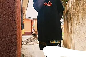 Hide and seek turns into outdoor kissing with neighbor's daughter