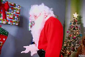 Look at lucky Santa fucking Nikki Benz and Amy Andersen!