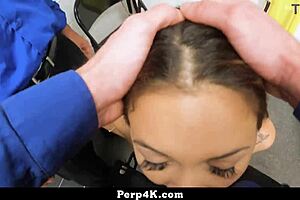 Shoplifter Teen 18+ Fucks Security Guard For Freedom Intensely.