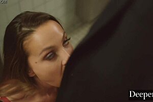 Abigail Mac fucks young employee in bathroom?