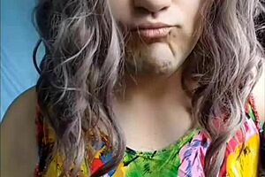 crossdresserkitty the 18 youtuber femboy whore rides in homemade gay scene