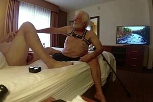 grandpa amputees gangbang party with blowjobs and sex