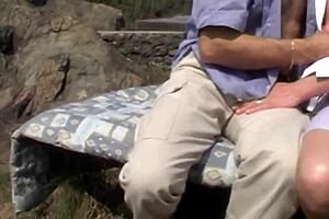 retiree takes a walk and feels hungry for something