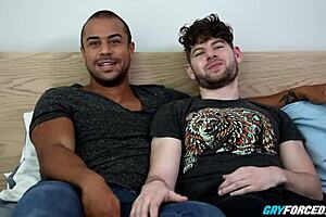 Interracial gay meeting hardcore couple with deepthroat and fucking