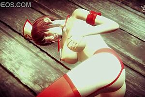 I'm the patient giving Japanese nurse Ayumi a hot sample in the hospital