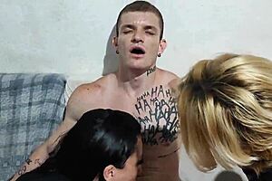 Melissa Lisboa and Russah in lesbian DP anal deepthroat