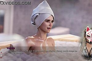 Peeping on sexy milf in bath, so hot!