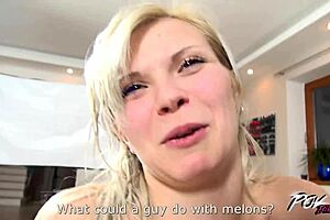 busty blonde titty fucked hard after loud orgasm 😈💦