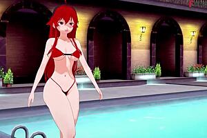 Eris Boreas Waits For Her Turn To Fuck On The Pool - Mushoku Tensei Chapter 2