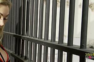 prison nurse pleases guy with sucking and cumshot in jail