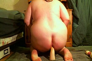 Watch her self-fuck that gaping whore ass? It's so intense!