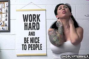 Milf Lily Lane Gets Caught Stealing A Bra By The Officer In Charge!