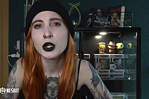 Reverse gangbang fantasy unfolds as German beauties Lou Nesbit and Lia Louise dominate in dirty talk and domination