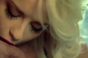 She Shows Off Her Oral Blowjob Skills With A Blonde Beauty In Erotic Music