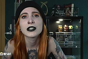 Reverse gangbang fantasy unfolds as German beauties Lou Nesbit and Lia Louise dominate in dirty talk and domination