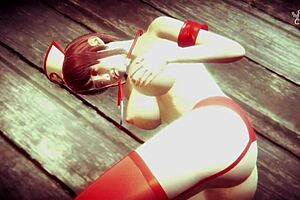 I'm the patient giving Japanese nurse Ayumi a hot sample in the hospital