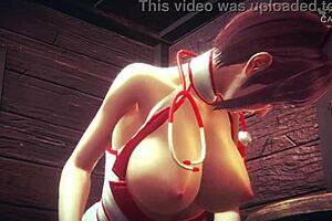 I'm the patient giving Japanese nurse Ayumi a hot sample in the hospital