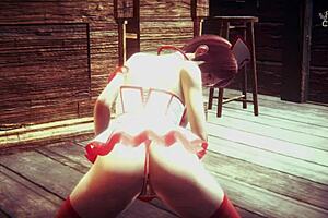 I'm the patient giving Japanese nurse Ayumi a hot sample in the hospital