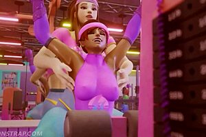 Entrenamiento Lesbico Intense Hentai Action