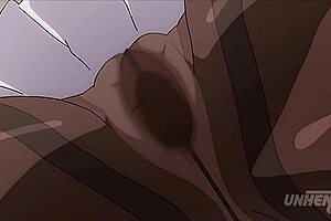 this young cute girl got anal creampied and squirted in hentai!