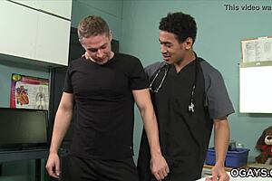 Black Physiotherapist Fucks Patient Hard in Hospital Room