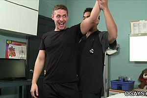 Black Physiotherapist Fucks Patient Hard in Hospital Room