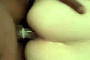 Nice tight asshole gets cum on ass interracial style