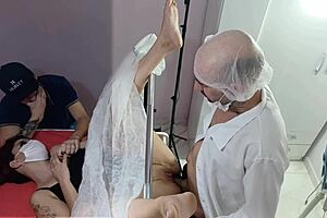 Corno's Wife Taken to Naughty Gynecologist for Wild Uniform Play.