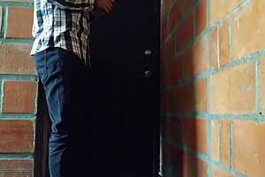 Secretary in Dress and Lingerie Fucked in Corridor Homemade Porn Video