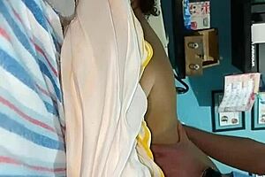 She doesn't realize I'm recording her bent over in doggystyle, latina amateur.