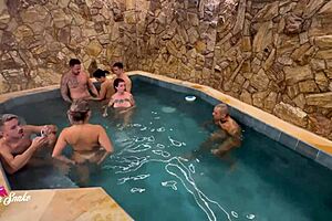 Latina MILF in see-through outfit enjoys motel party.