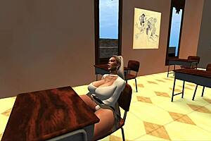 quantum lust ep 2: wanna learn intense fucking in classroom?