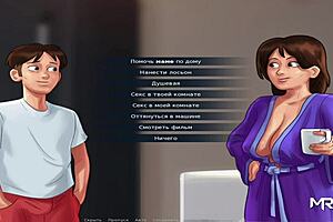 Mature milf enjoys big ass sex in summertime saga game.