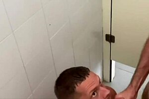 Toilet gay blowjob compilation featuring public outdoor scenes with neighbors watching