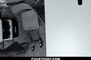 Wow! Blonde Suspect Caught Stealing, Now Banged Hard by Big Cock in Shop!