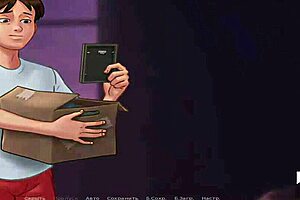 Mature milf enjoys big ass sex in summertime saga game.