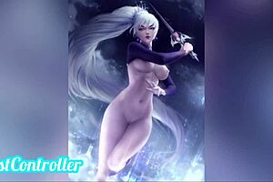 Watch Weiss from RWBY in this hot hentai kissing compilation?