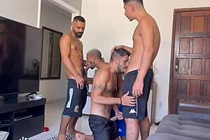 Watch the orgy after beach! Cum everywhere!