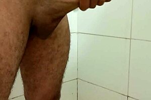 i rotate my big cock in solo gay masturbation