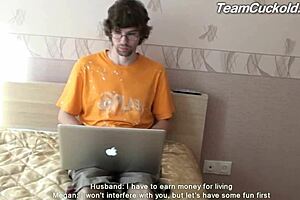 Boring hubby gets cuckolded in this amateur scene