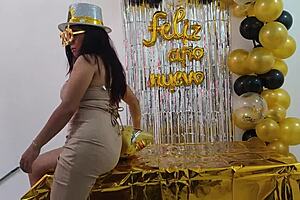 Hot Busty Executive Fantasizes About Sex on New Year's Day