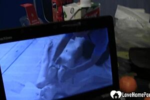 I caught my wife watching porn, so she gave me a blowjob