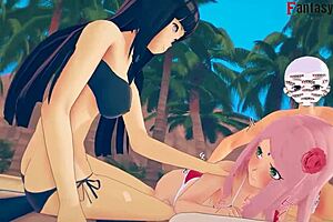 Hinata and Sakura fuck Naruto in bold hentai action. Jealousy builds in this full movie.
